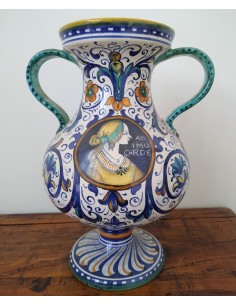 Ceramic vase with two handles