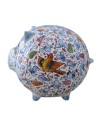 Ceramic piggy bank Arabesco blu