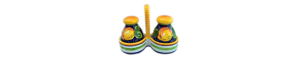 Ceramic salt and pepper with Lemons pattern