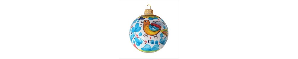 Ceramic Christmas ornament with arabesco pattern